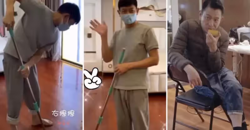 60歲的劉德華「赤腳在家拖地」，睡2000元床用廉價拖把，豪宅曝光笑開懷，家裝風格極具現代化：家中寬敞明亮