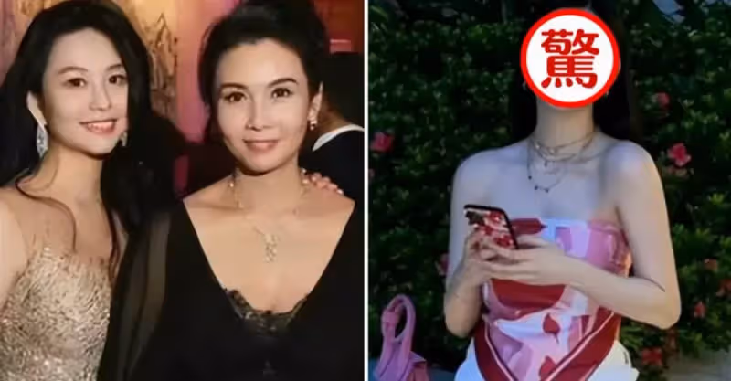 邱淑貞女兒罕曬性感照！精緻妝容皮膚白皙，拿絲巾當上衣秀一字鎖骨，頸上項鏈太吸睛：堪稱「最美星二代」