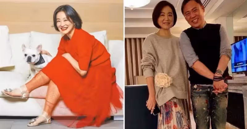 林青霞穿紅裙容光煥發，踩套趾涼鞋腳趾還塗紅指甲，是個潮「阿嬤」