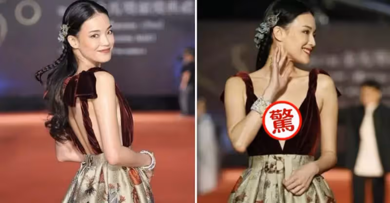 又被舒淇的「大膽」震住！領口開到腰+大露背的連衣裙，網友：只有她hold得住