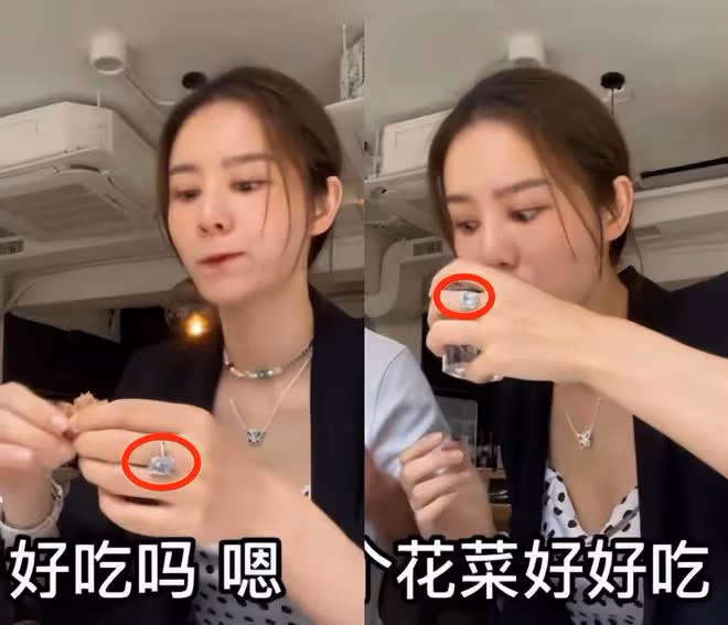 林峰陪張馨月下館子,兩人同吃一碗米線,老婆手戴鑽戒太搶眼