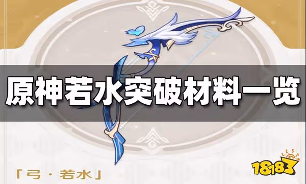 原神若水突破材料有哪些 若水突破材料一覽