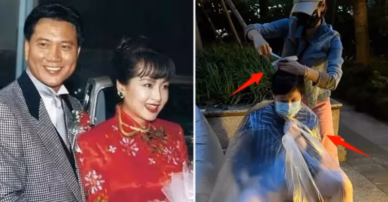 64歲恬妞近照曝光！與萬梓良失婚後至今單身，與馬伊琍同小區，「條紋襯衫配短褲」穿著隨意「請鄰居幫剪頭」