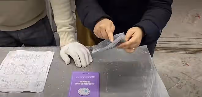 49歲袁立現身石材廠,戴黃金珍珠首飾四周滿是灰,素顏發福變化大