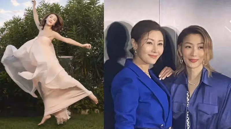 50歲黎姿從上海回香港,坐遊艇曬素顏自拍,五官被指撞臉李嘉欣