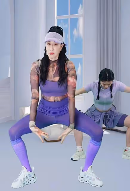 鍾麗緹直播跳操自信過頭，身材不如女助理，腰間贅肉太明顯！