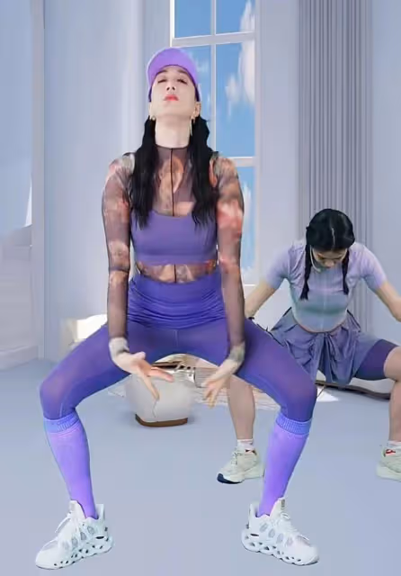 鍾麗緹直播跳操自信過頭，身材不如女助理，腰間贅肉太明顯！