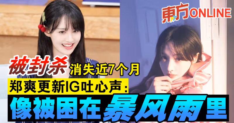 被封殺消失近7個月　鄭爽更新IG吐心聲：像被困在暴風雨里