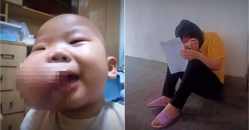 2歲男童患重病，臉頰腫大如嬰兒頭。媽媽：沒有錢就只能等死嗎？