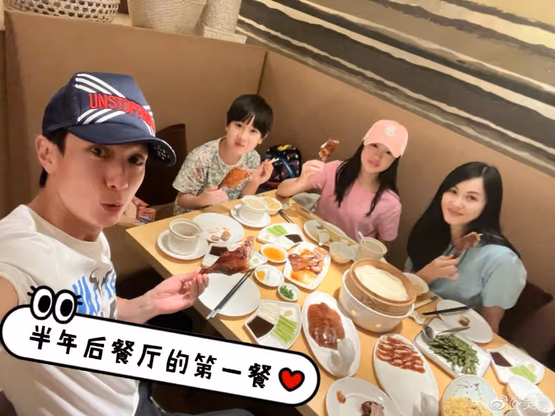 半年來首次帶子女出外用餐　吳尊：未來不確定，但我們已知足