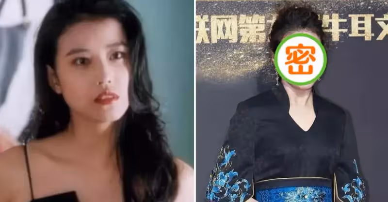 「最美周芷若」周海媚年紀大了也有當年的風范，一襲黑色古風長裙，看著很大氣