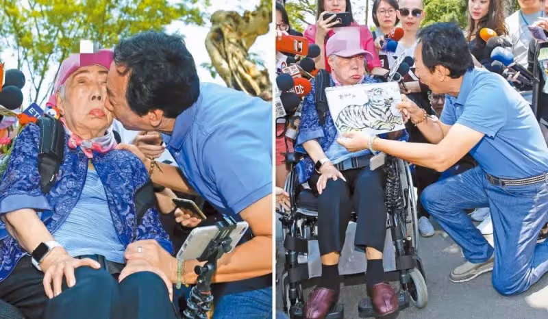 郭臺銘生日曬母子合照,面容憔悴略顯蒼老,94歲母親術後狀態佳,3個孩子出鏡,網友:太像郭董了