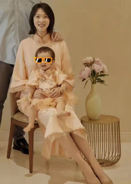 惠若琪為女兒慶周歲，小年糕打扮喜慶模樣呆萌，有望繼承父母衣缽