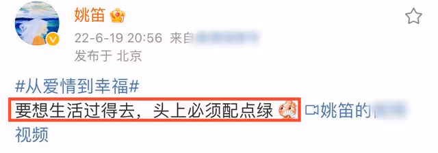 姚笛戴綠帽疑婚變?素顏變化大到認不出,文案被批再次傷害馬伊琍