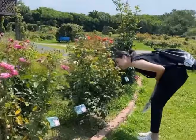 鄭伊健48歲妻子移居日本,素顏現身公園無人識,躺樹下擺拍不嫌髒