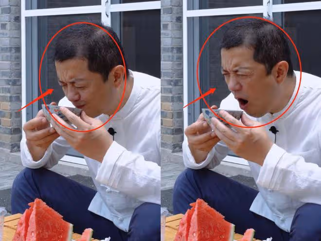 李亞鵬在豪宅避暑,吃麵條用筷子敲碗,喝楊梅汁酸到臉部變形