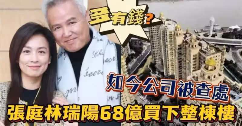 張庭林瑞陽公司被查處！他倆到底多有錢：住「8億頂樓豪宅」花「68億」買整棟樓，還直接「送了兩層」給朋友