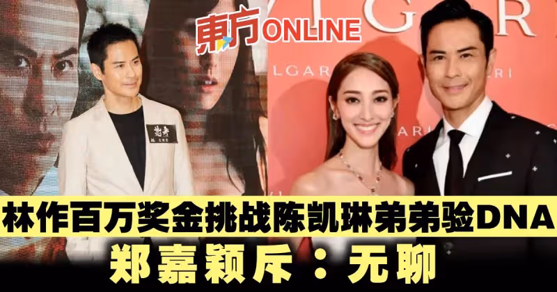 林作百萬獎金挑戰陳凱琳弟弟驗DNA　鄭嘉穎斥：無聊
