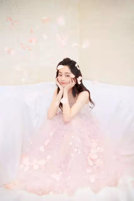 真正時髦的人都在穿粉色,尤其是穿上花瓣裙的譚松韻,美成仙女了!