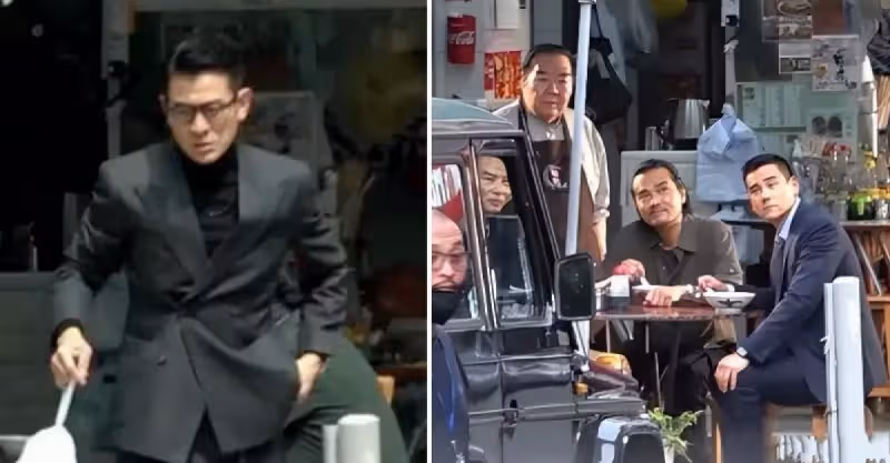 劉德華新片開拍，一身黑色西裝看不出60歲，還有林家棟彭于晏共演