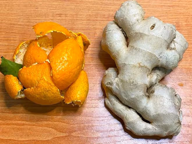 橘子皮加1塊生薑，88歲外婆長壽秘方，每天一杯，腿腳有勁身體好