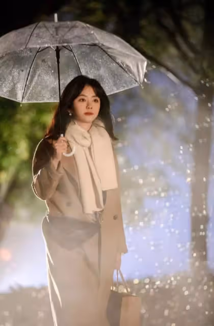 譚松韻的雨季氛圍感穿搭，有大女主的味道了！穿大衣看著好優雅