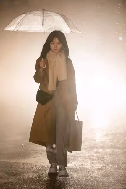譚松韻的雨季氛圍感穿搭，有大女主的味道了！穿大衣看著好優雅