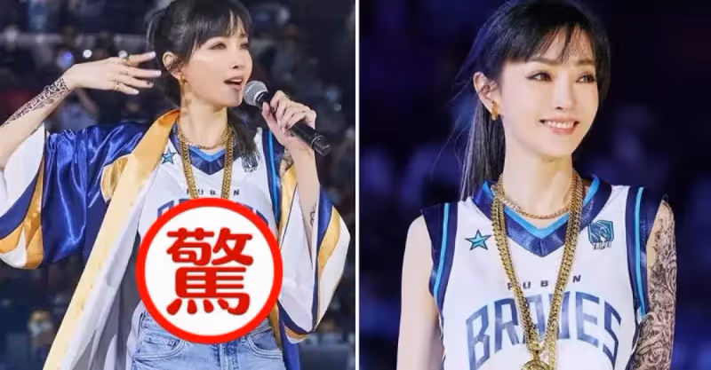 47歲女神謝金燕大秀身材！穿短褲炫107厘米長腿，大花臂太搶鏡，皮膚緊致腹部平坦，網友：這「防腐劑」太高級