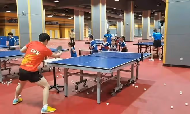 王楠女兒練球排面大！世界冠軍孫穎莎陪練，相差16歲或將成為對手