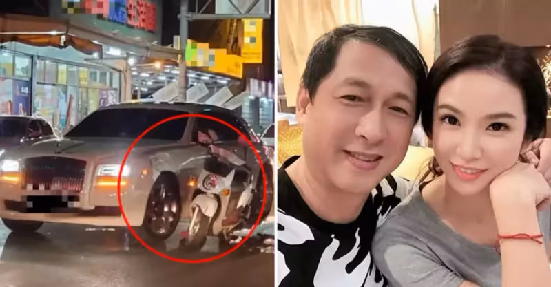 嘉儀騎士撞3千萬勞斯萊斯，車主霸氣喊「免賠」身分起底，老婆是本土劇女星，連醫藥費都買單，網喊：錢多心又善