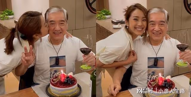 77歲老戲骨秦沛家中慶生,女兒現場親吻表達祝福