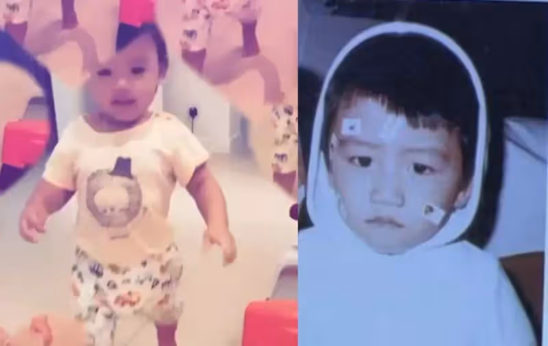 張柏芝公開幼子近照，頭髮烏黑根本沒有「混血特徵」， 竟然與謝霆鋒小時候出奇相似，網：簡直複製了