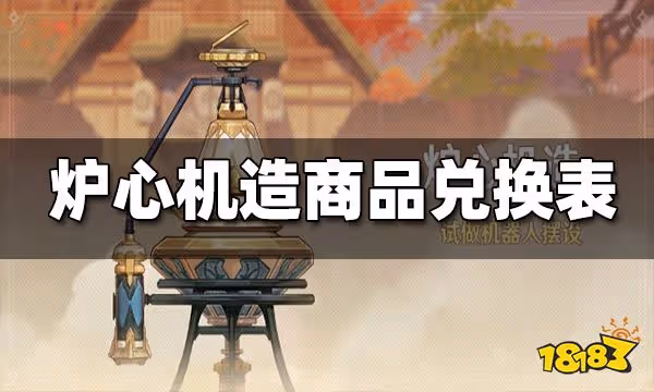 原神爐心機造商品兌換一覽表 爐心機造商品兌換配方大全