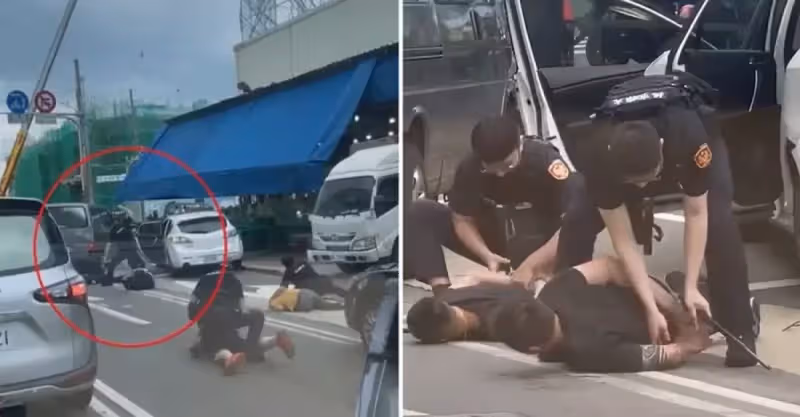 桃園屁孩，被當街制住！大隊出動療愈影片熱贊，遭質過當「霸氣回應」