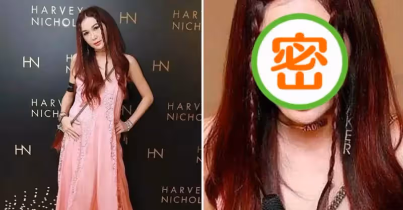 55歲溫碧霞未精修圖流出，粉色吊帶長裙少女風，但滿臉皺紋濃妝遮不住，遭網友狠批：別再扮少女了