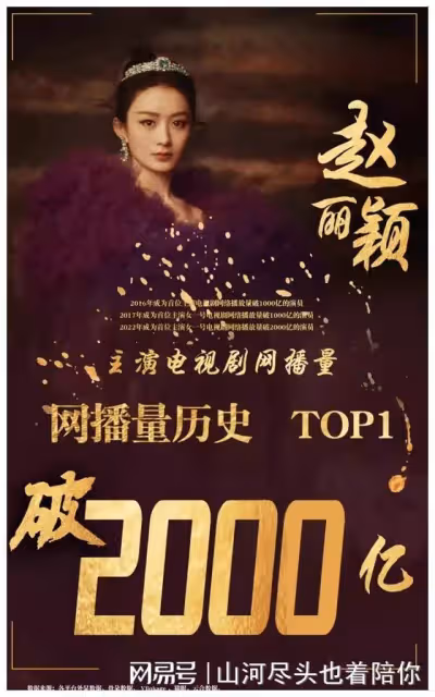 太優秀了!趙麗穎主演的電視劇放量突破2000億!