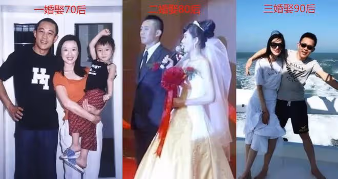 娛樂圈三婚男星群像,小嬌妻一個比一個嫩,個個喜歡老牛吃嫩草