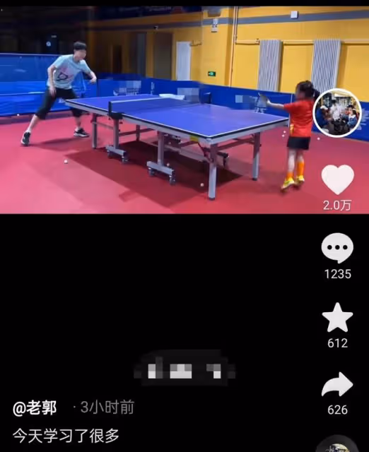 王楠排面太大了！6歲女兒練球世界冠軍輪流陪練，球技驚艷引期待