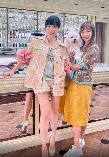 李念參加香港闊太聚會!腰間掛萬元包太時尚,呂良偉妻子大秀身材