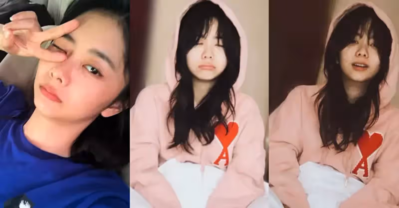 譚松韻曬起床照，慵懶嘟嘴看鏡頭，素顏狀態太真實了