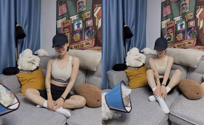 郝劭文妻子真大方，穿健美短褲秀身材，窄腰翹臀身材「天花板」，網友：不愧是郝劭文的菜