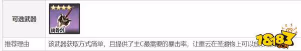 原神重雲聖遺物及武器搭配攻略詳解