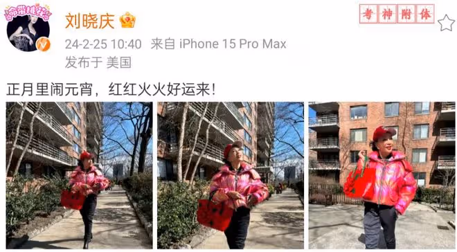 劉曉慶元宵近照曝光，72歲「裝嫩」引熱議，網友：心態不服老！