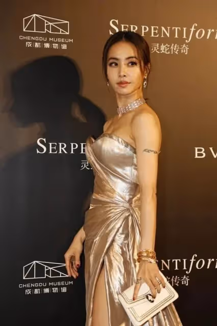 蔡依林穿裙子的眼光挺特別,「液體裙」不僅穿出凹凸感,還很高貴