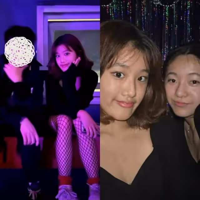 賈靜雯會不會上火?大女兒穿漁網襪自拍險走光,打底外穿身材豐腴