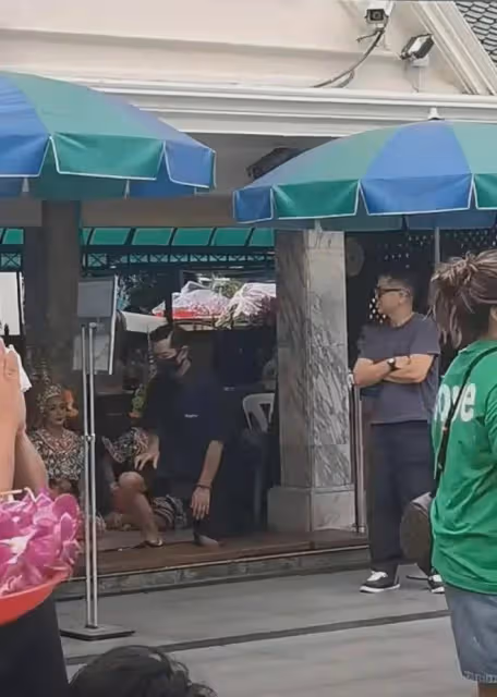 古天樂泰國拜四面佛!還願送4頭金象!面相變凶眼神狠!王石在場!
