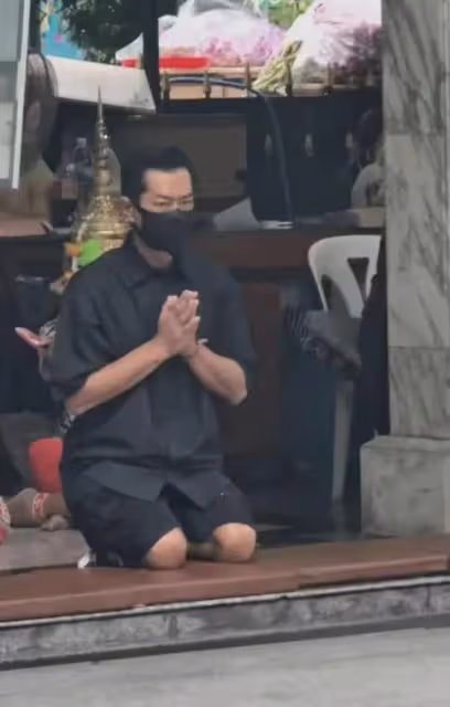 古天樂泰國拜四面佛!還願送4頭金象!面相變凶不敢直視!王石也在
