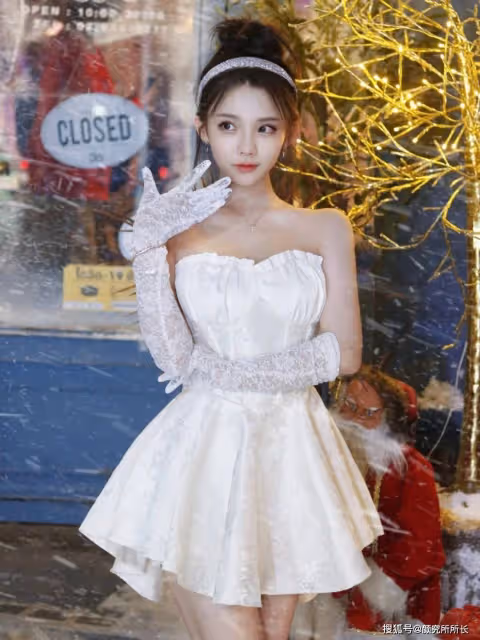 20歲少女時尚寫真穿搭:白裙飄逸 優雅綻放 誰還不是個小公主呢