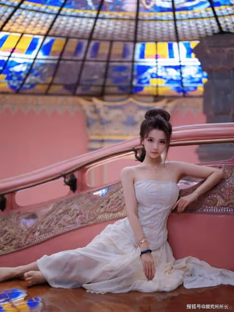 20歲極品尤物少女的時尚穿搭:純凈白與柔粉間的優雅韻律