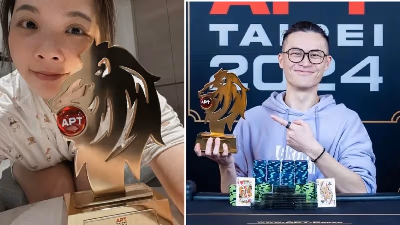 男粉心碎｜滴妹與撲克牌手男友同框放閃！愛的應援助他抱走獎盃